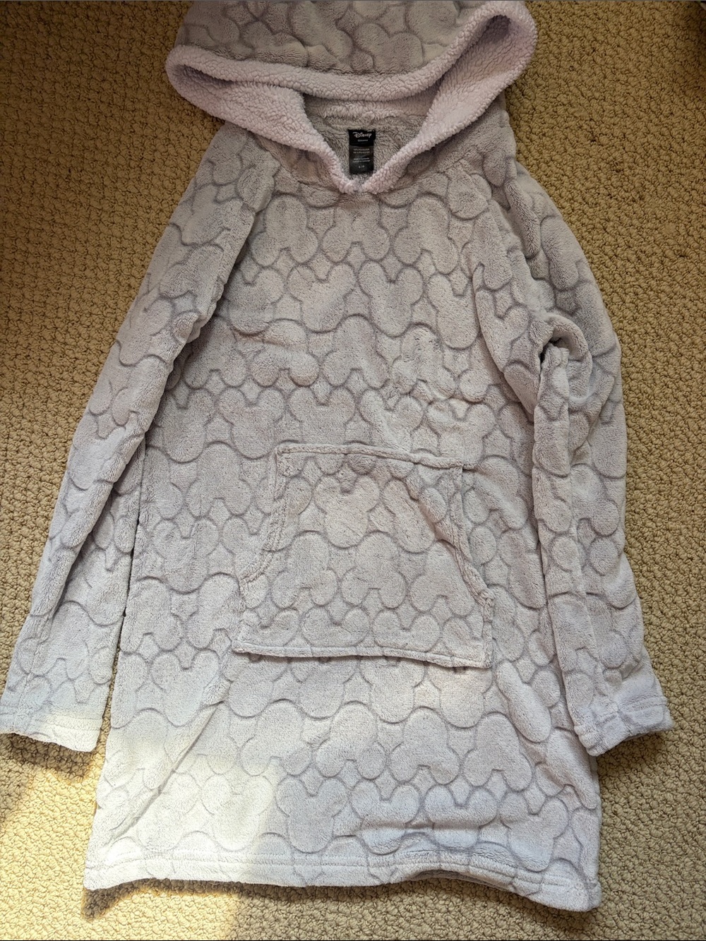 Disney Womens Mickey Mouse Fleece Plush Lounge Hoodie Small
